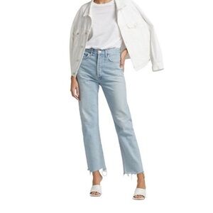 AGOLDE 90s pinch waist high rise straight blue jeans denim size 31